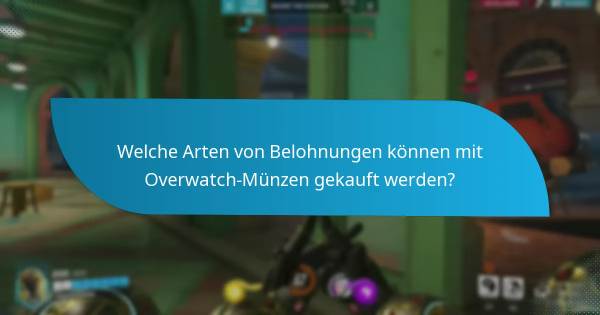 Welche Arten von Belohnungen können mit Overwatch-Münzen gekauft werden?